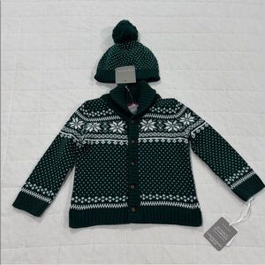 Tahari Green and White Knit Set NWT 18mo.